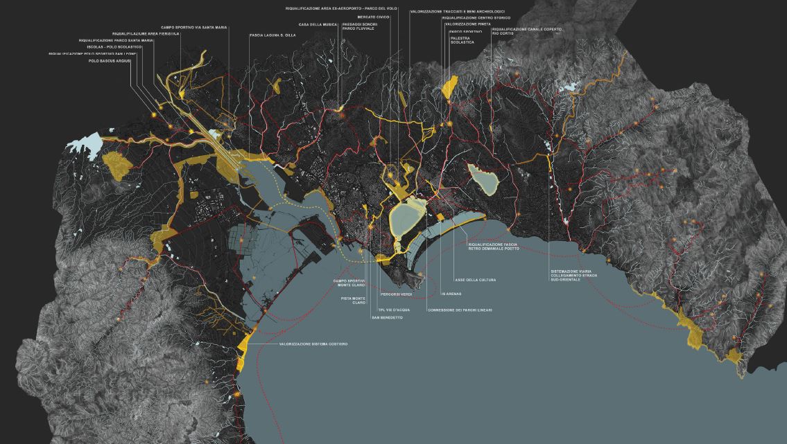 Una mappa degli interventi parte dell'Anello Sostenibile
