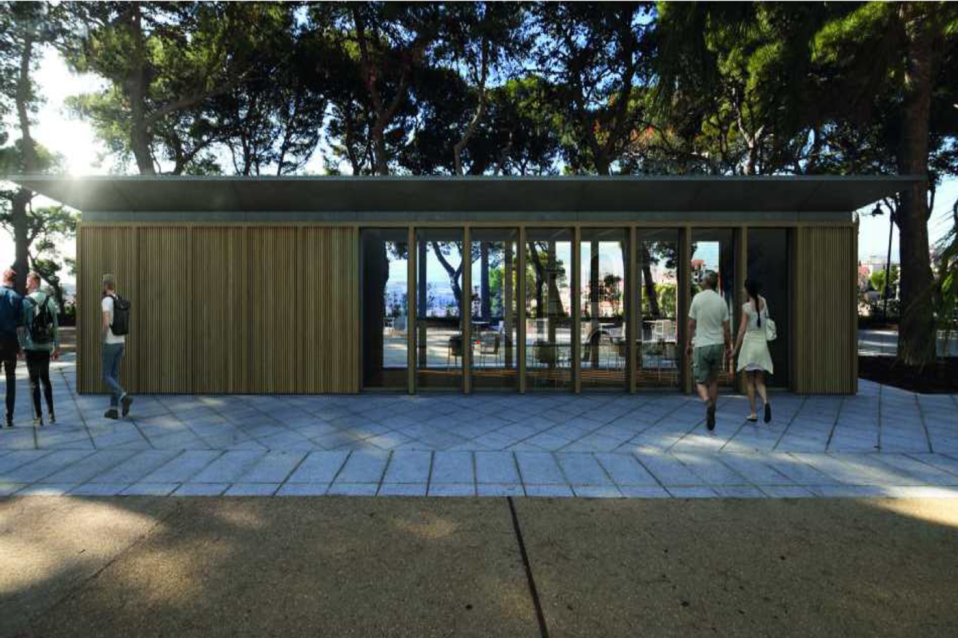 Cagliari - Chiosco viale Buoncammino (render)