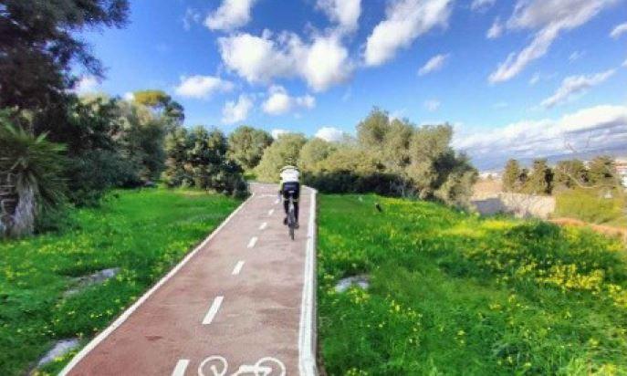 Un render della pista ciclopedonale di Monte Claro