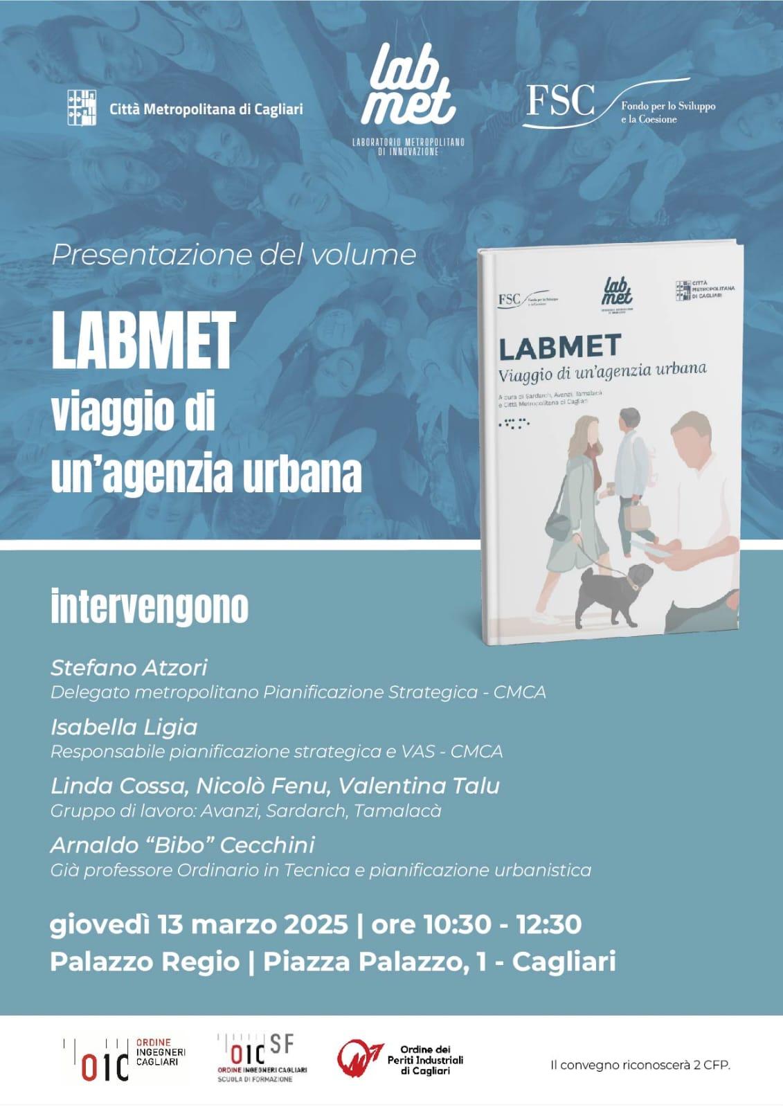 Locandina Presentazione del volume del volume “LABMET Viaggio di un’agenzia urbana”