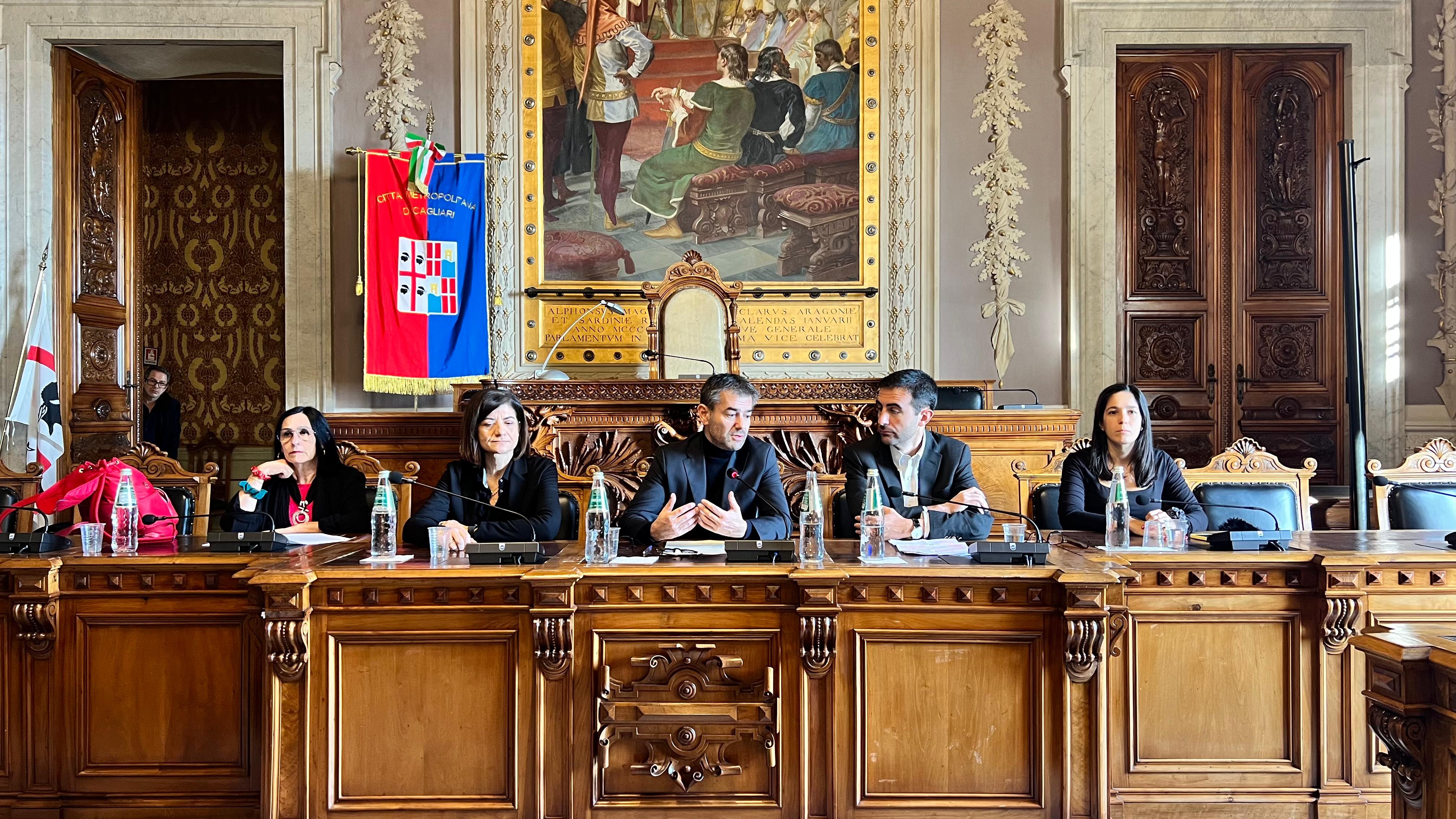 Un momento della conferenza stampa di presentazione di "AGIRE: la rete che unisce"